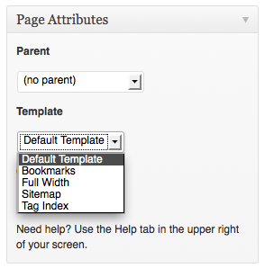 page templates